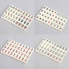 Compact Mahjong Set 144 Tiles w/ Storage Box for Travel & Home Play