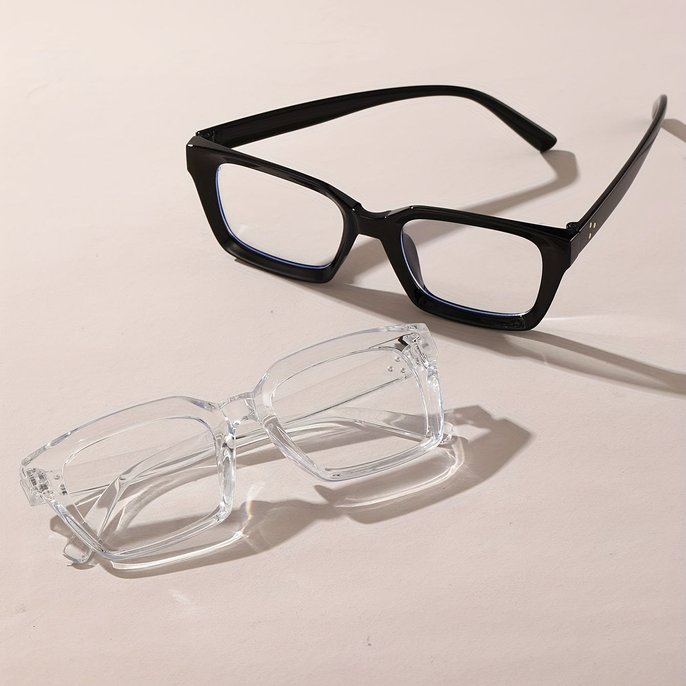 Clear Lens Glasses Square Eyewear Anti Light Eyeglasses