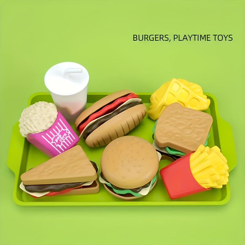 27pcs Mini French Fries Burger Shop Toy Set Toy Decoration 3pcs