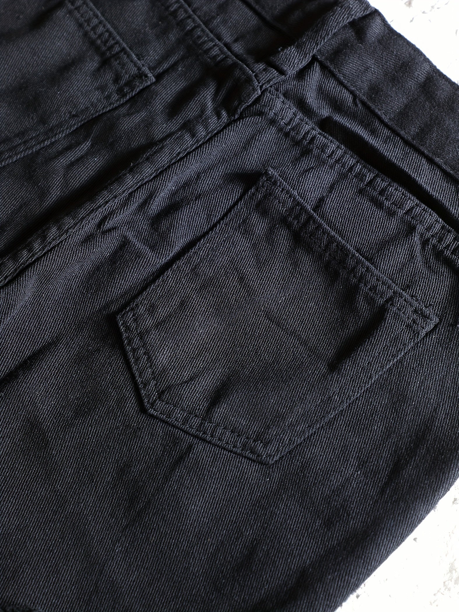 Toddler Girls Preppy Style Raw Trim Denim Skirt Pants