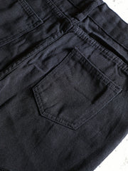 Toddler Girls Preppy Style Raw Trim Denim Skirt Pants
