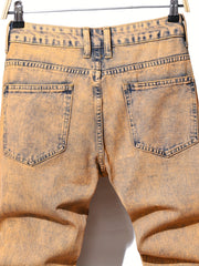 Slim Fit Ripped Jeans Men's Casual Street Style Vintage Denim Pants