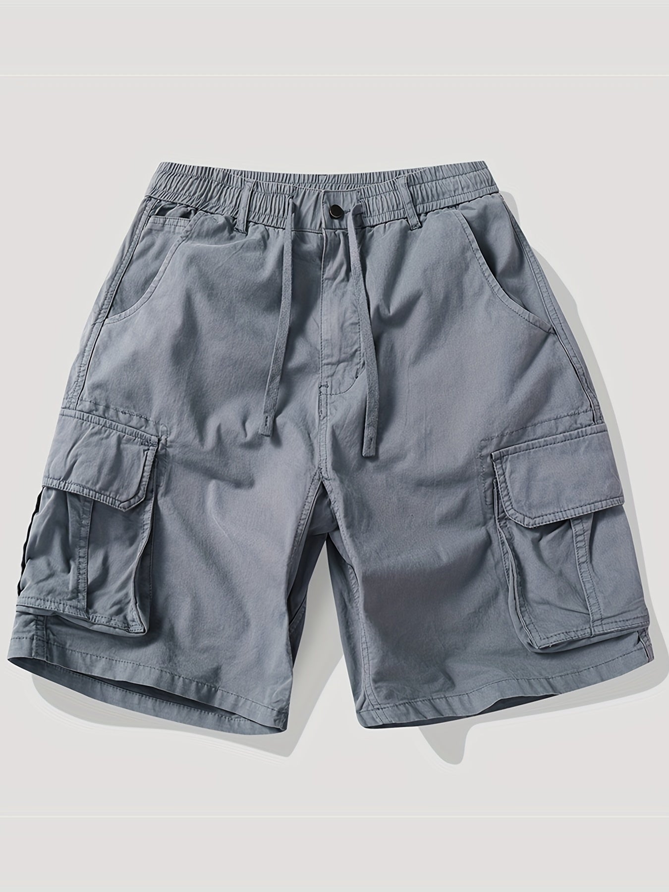 Men's Casual Cargo Elastic Waist Shorts For Summer Outdoor