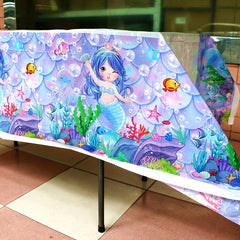 Mermaid Tablecloth for Birthday Party Decorations