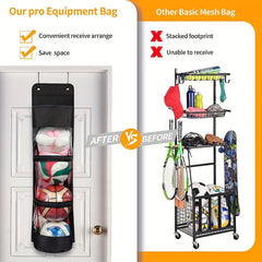 Basketball Hanging Storage Bag Over the Door Toy Organizer Sports Equipment