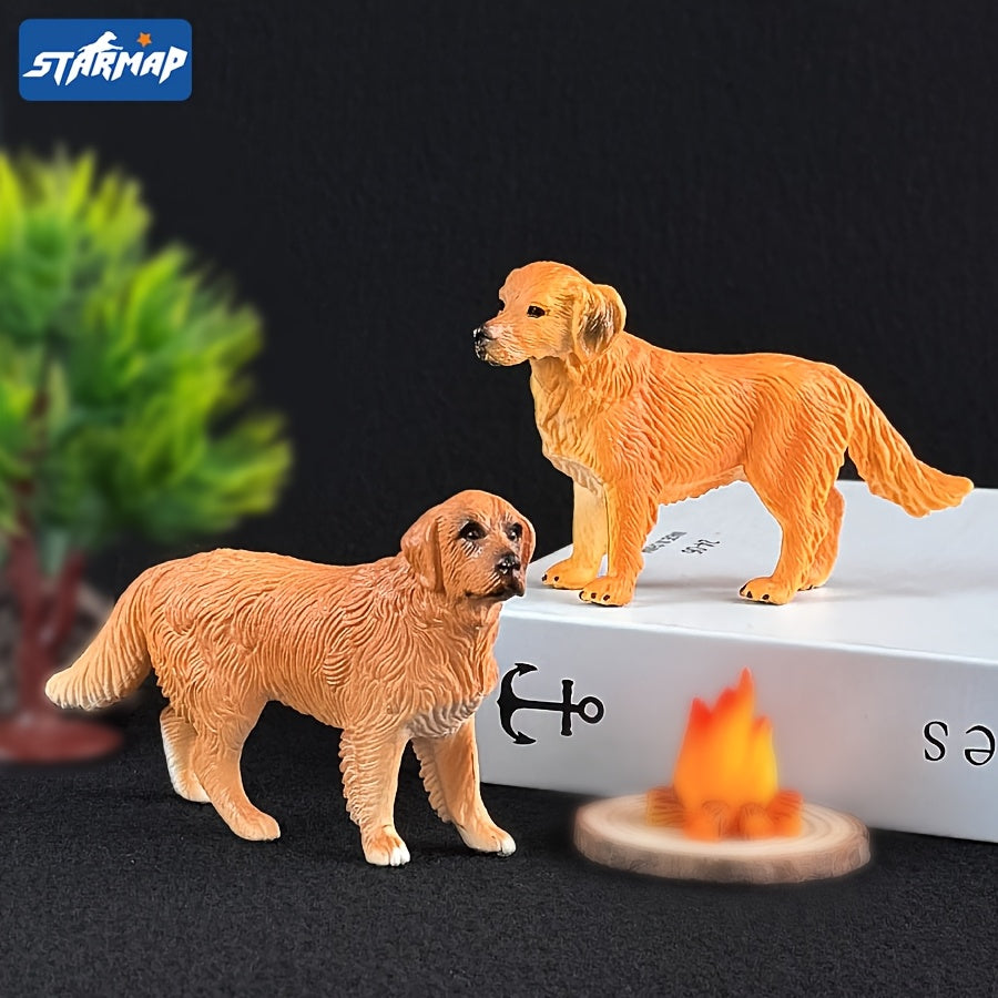 STARMAP Simulation Pet Dog Model Toy Puppy Figurine Desk Ornament Car Decoration