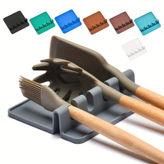 Silicone Utensil Rest Prevents Spoon Drips