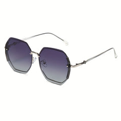 Men Hexagon Frame Sunglasses UV Summer Sunglasses