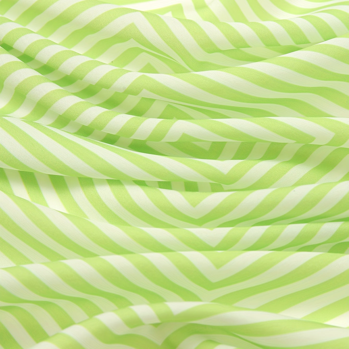 Green Bandana Satin Head Wrap Scarf Women Necke