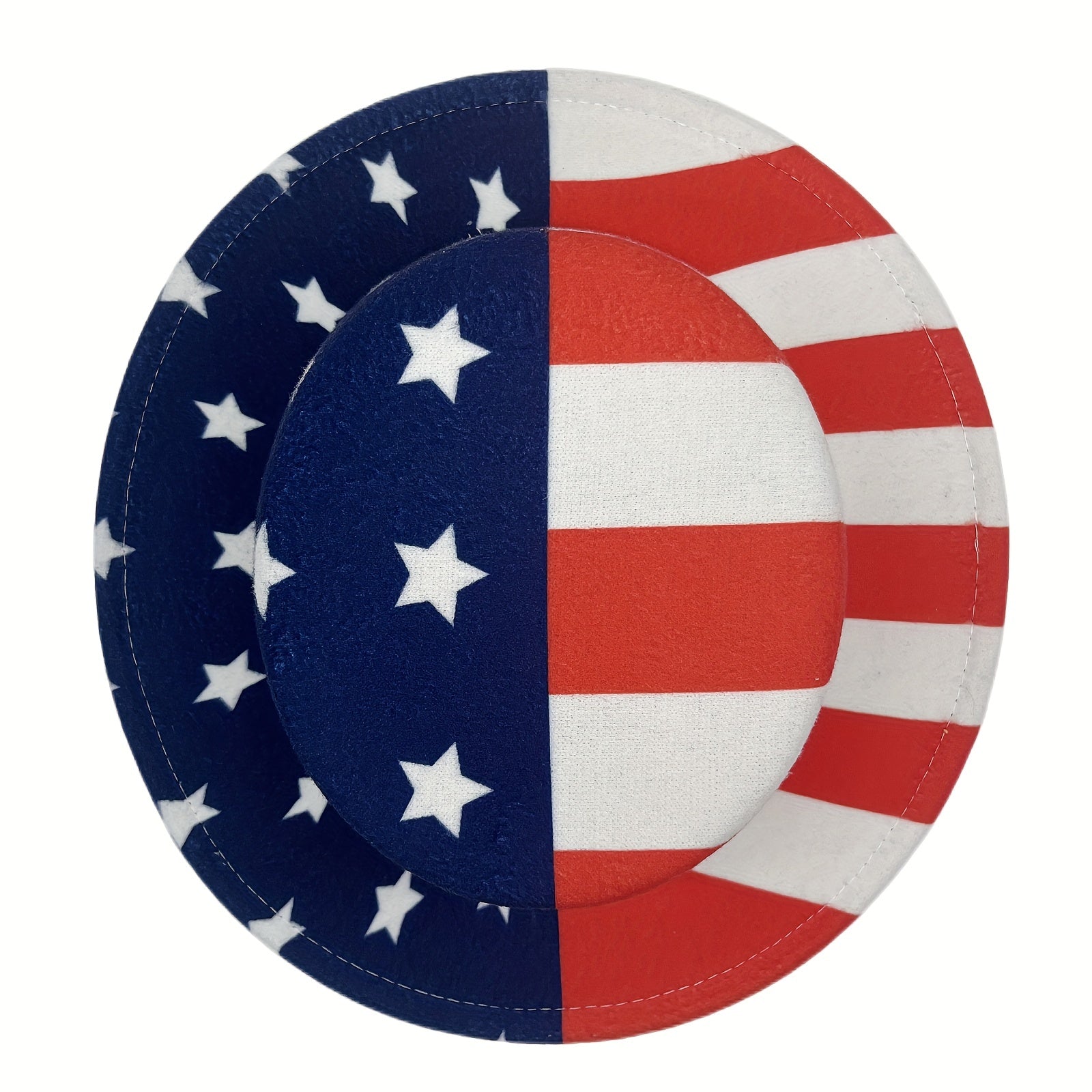 Unisex Independence Patriotic Fedora Cap Flat Brim Top Hat