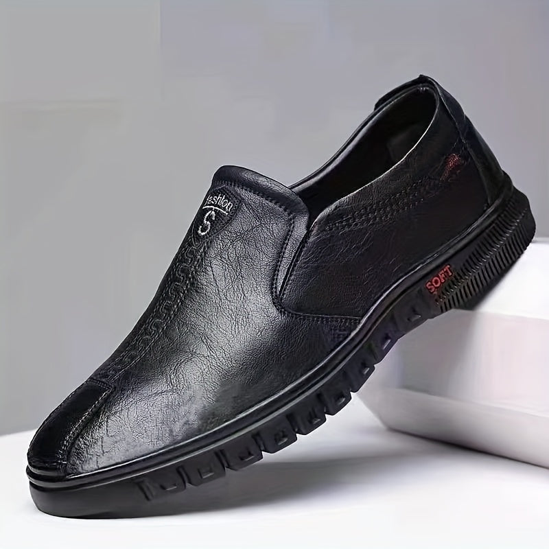 Men's Comfy Slip On Loafer Shoes with Stitch Detail