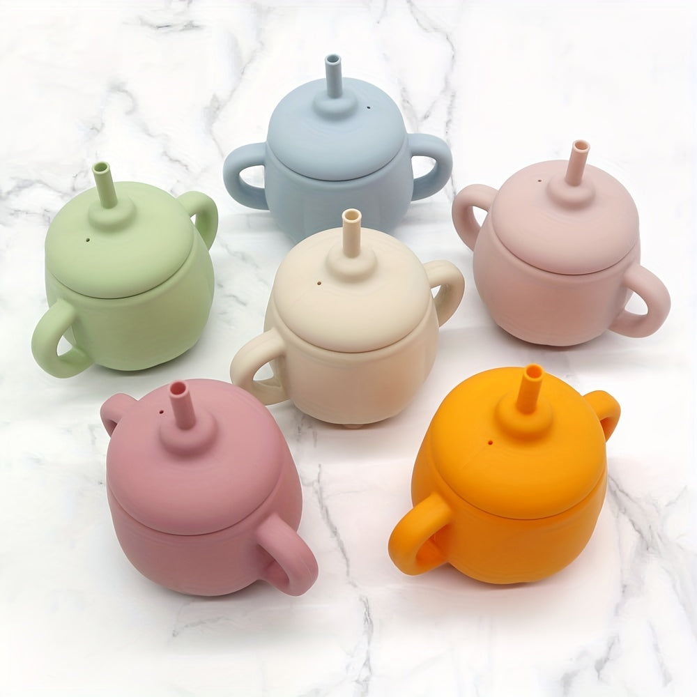 Double Handle Baby Water Cup Straw Cup Leak Proof Anti Choking