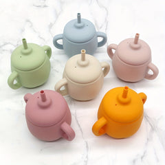 Double Handle Baby Water Cup Straw Cup Leak Proof Anti Choking