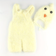 Newborn Chick Costume Crochet Romper Hat Photo Prop Outfit