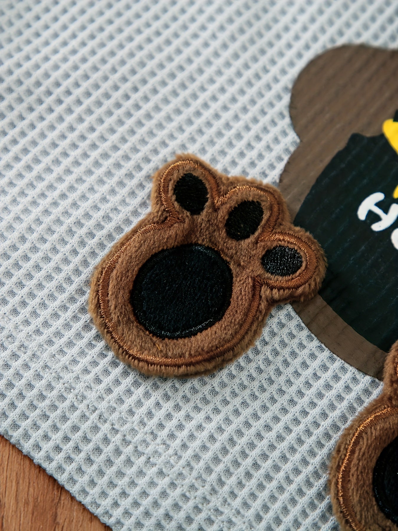 2pcs Baby Boys Bear Pattern T-shirt & Shorts Set