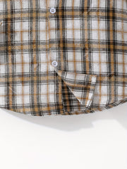 Toddler Boys Plaid Shirts Long Sleeve Button Down Tops
