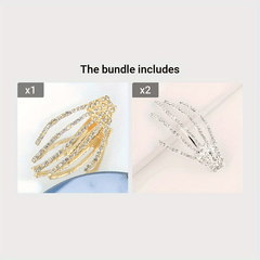 Halloween Skeleton Claw Hair Clip Party Women Girls Halloween Holiday Decor