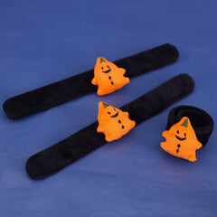 3pcs Halloween Slap Ring Bracelet Funny Spider Pumpkin Pat Ring