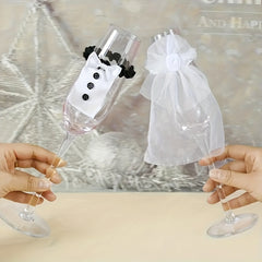 2pcs Wedding Dress Cup Covers for Bridal Shower