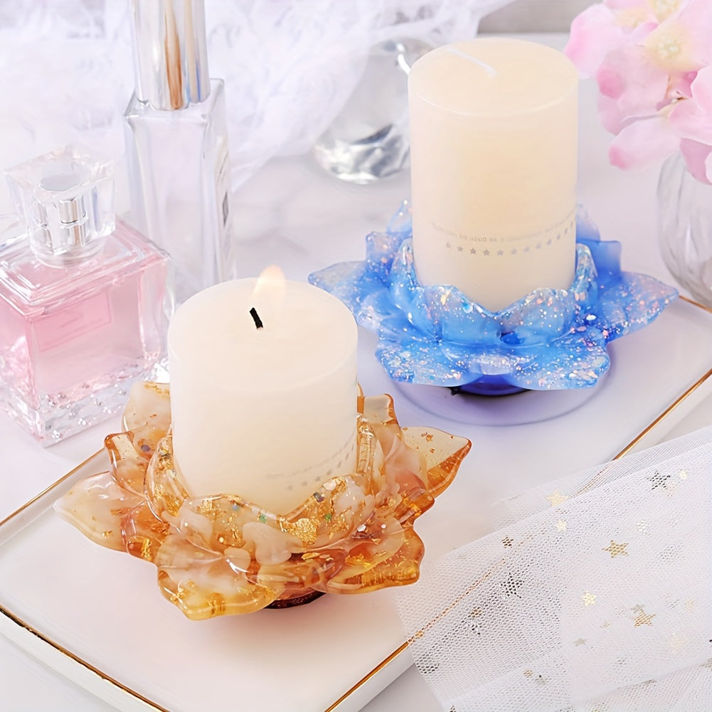 Resin Flower Candlestick Silicone Mold for DIY Jewelry Box Trinket Container