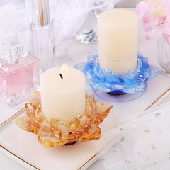 Resin Flower Candlestick Silicone Mold for DIY Jewelry Box Trinket Container
