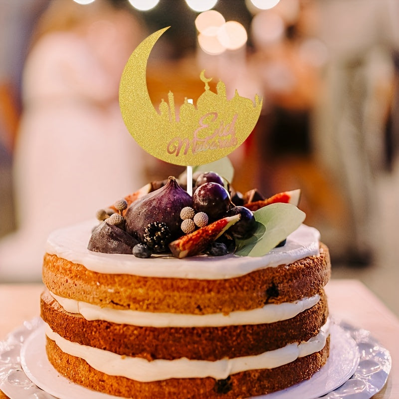 Golden Castle Cake Decoration Insert Moon Castle Birthday Cake Insert