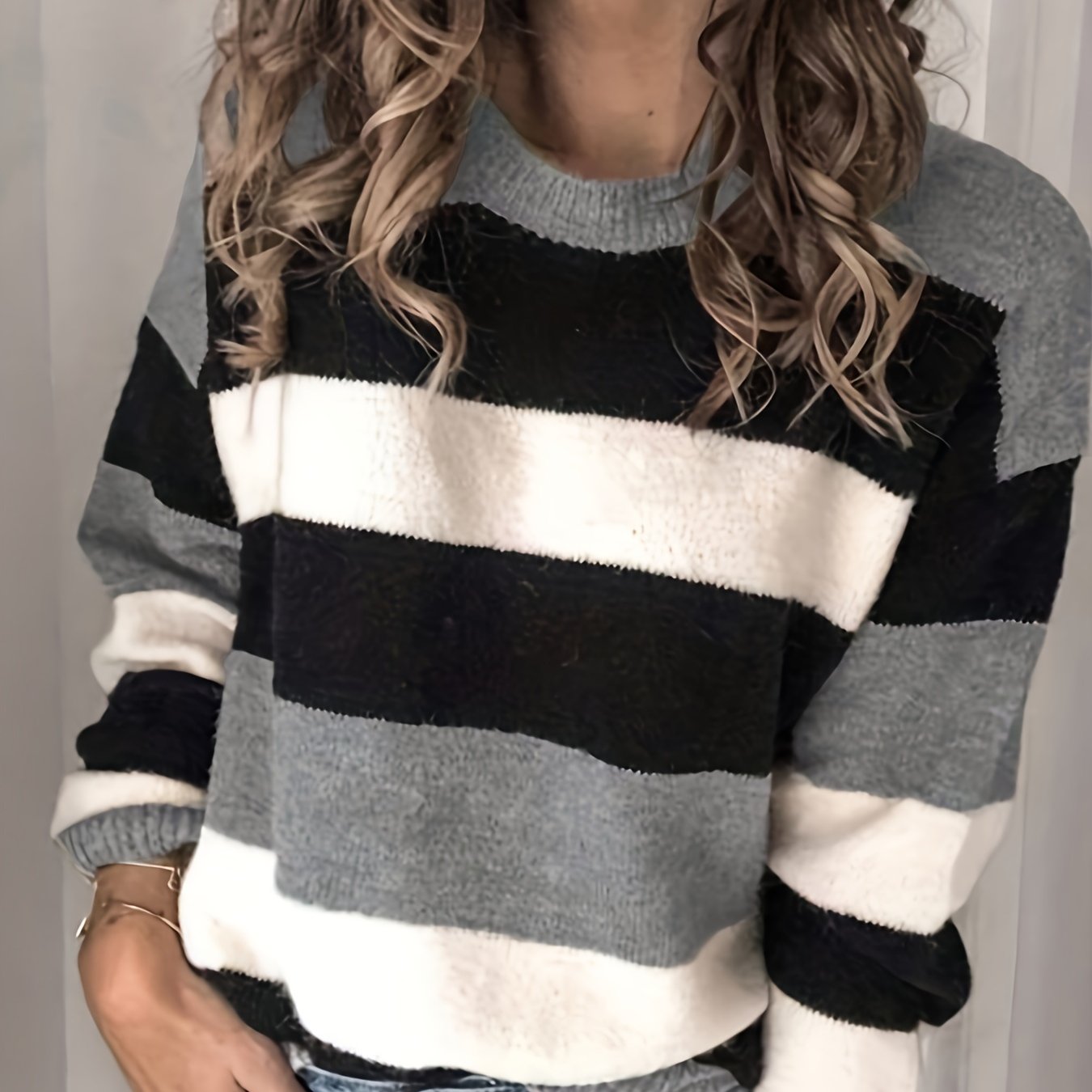 Striped Long Sleeve Sweater