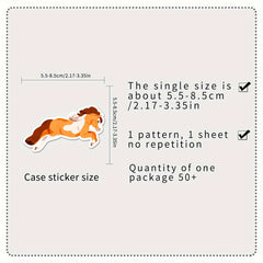50pcs Dwarf Horse Cartoon Animal Stickers For Phone Journal Water Cup