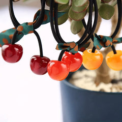 2pcs Jelly Big Cherry Hair Ties Bow Hair Band Hair Accessories
