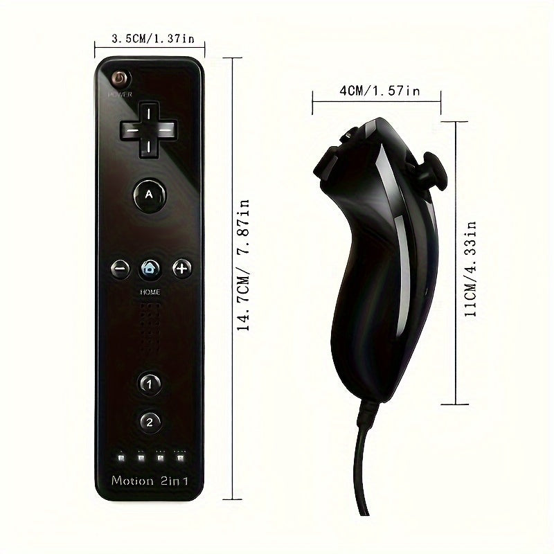 Wireless Gamepad Motion Remote Nunchuck Set with Silicone Case