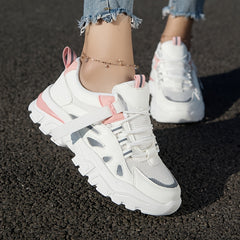 Mesh Breathable Lace Up Sport Shoes Women's Footwear