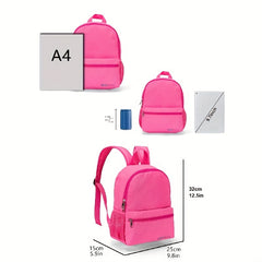 Kids School Travel Backpack w/ Padded Back Large Capacity