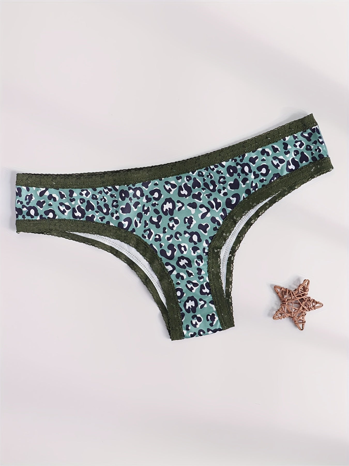 3pcs Lace Stitching Panties Low Waist Women's Lingerie