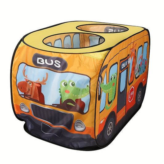 Pop Up Bus Game Tent Portable Play Tent for Indoor/Outdoor Use
