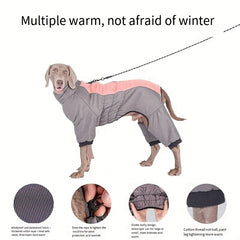 Waterproof Adjustable Dog Coat for Medium Large Dogs