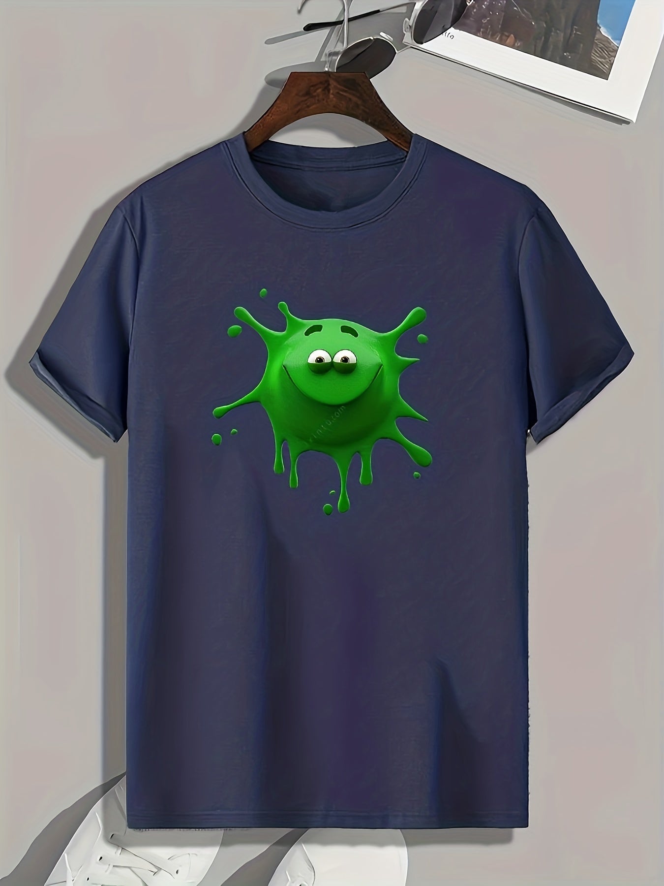 Smiling Cartoon Print Men's Graphic T shirt for Summer