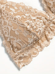 Scallop Trim Lace Wireless Bra XS-XXXL