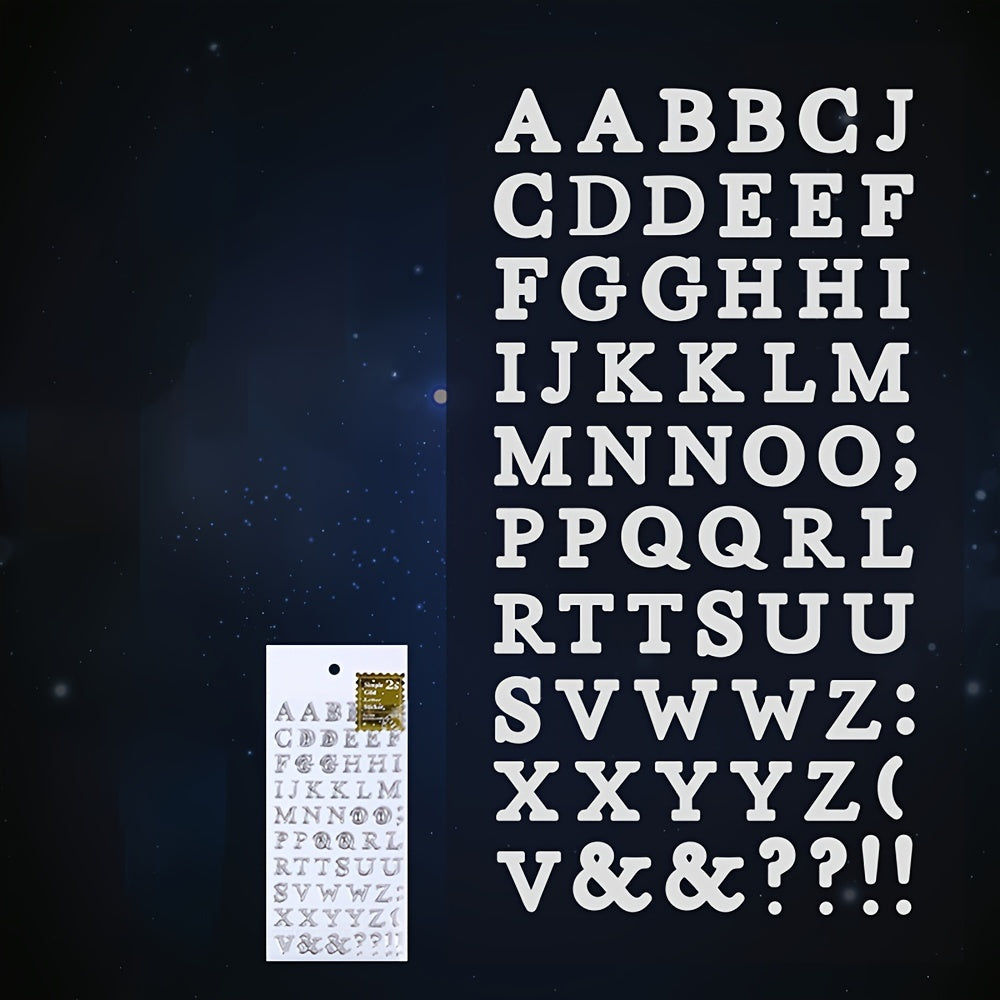 3D Text Foam Sticker Retro Letter Hand Account Collage Decor