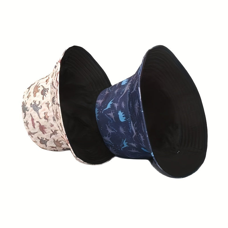Unisex Sunshade Bucket Hat with Dinosaur Print