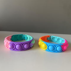 Colorful Silicone Bubble Fidget Wristbands for Stress Relief, Kids & Party