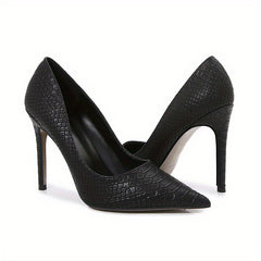 Solid Stiletto Heel Pointed Toe Slip On Pumps for Women