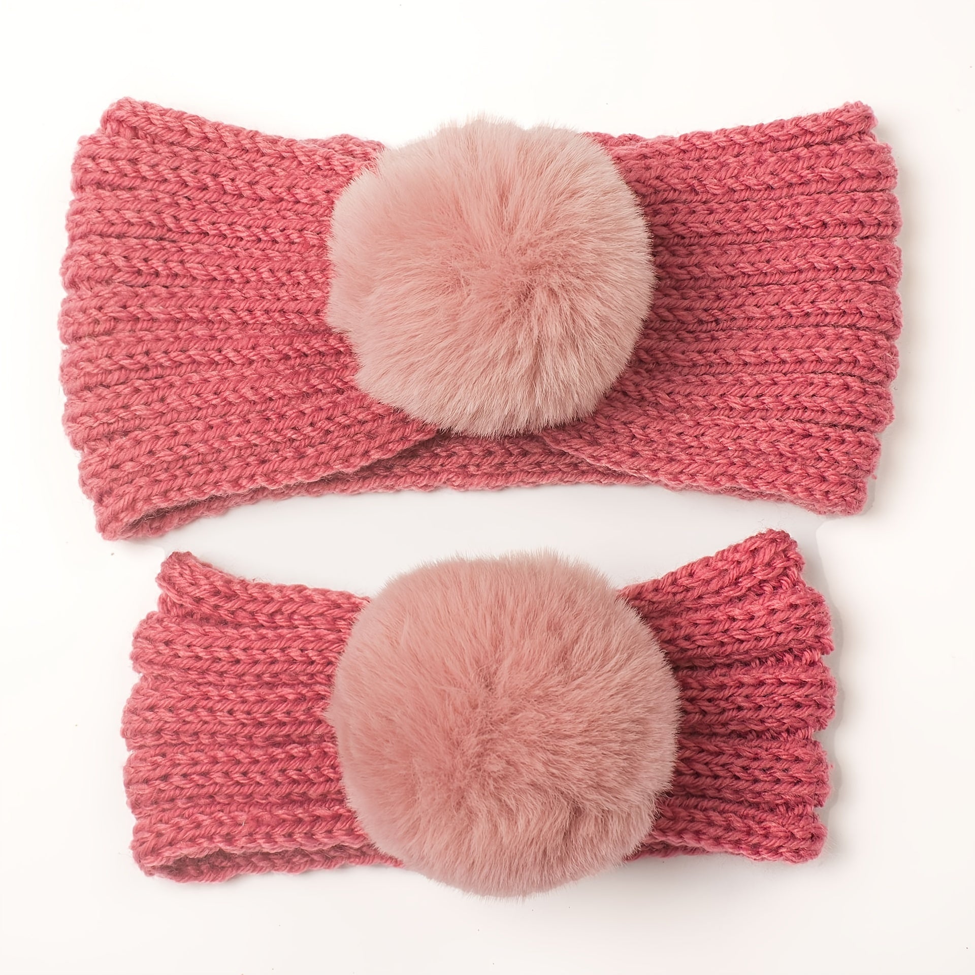 2pcs Winter Knitted Hairband Warm Headwear Hair Accessories