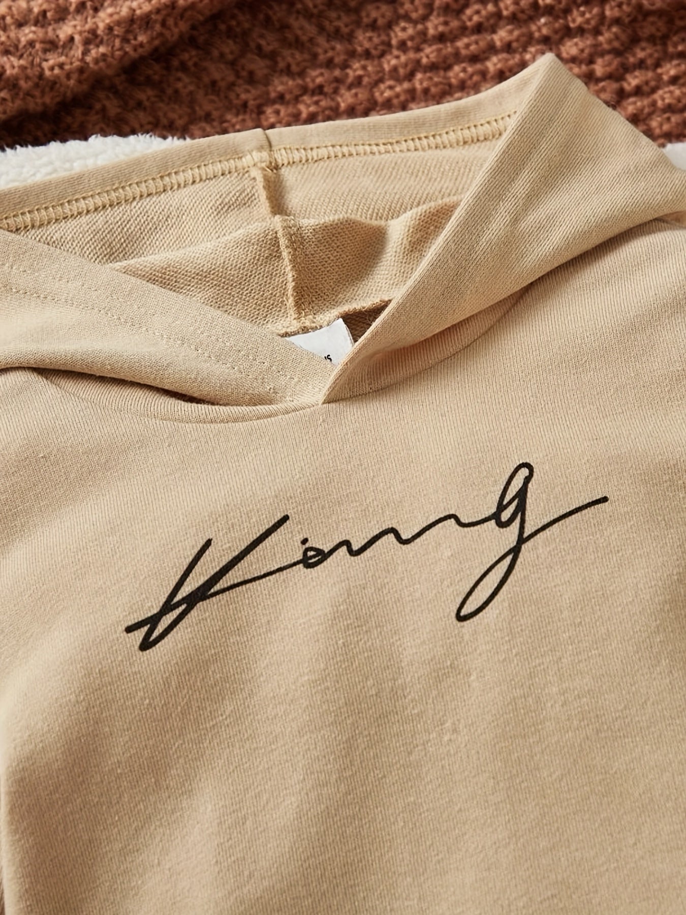 Boy's Letter Graphic Hoodie Sweatshirt and Jogger Pants Set