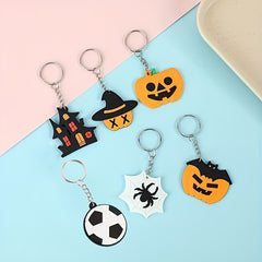 6pcs Halloween Pumpkin Small Pendant Pumpkin Light Ghost Keychain