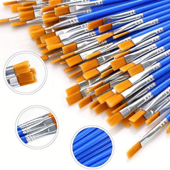 30pcs Detail Flat Paint Brush for Drawing Watercolor Brushes