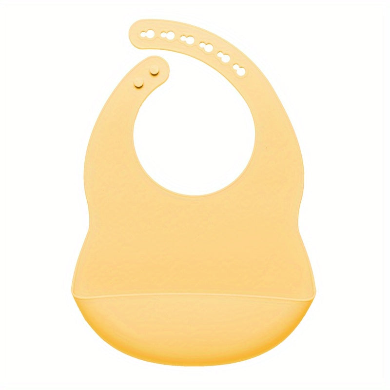 Silicone Baby Bib Adjustable Size Soft Plain Blank Pattern 1 Year Old