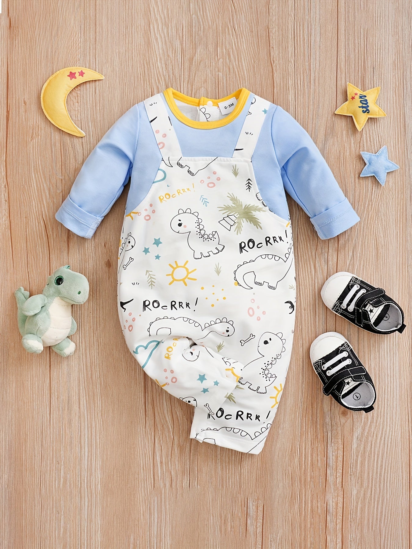 Cartoon Animal Print Baby Bodysuit