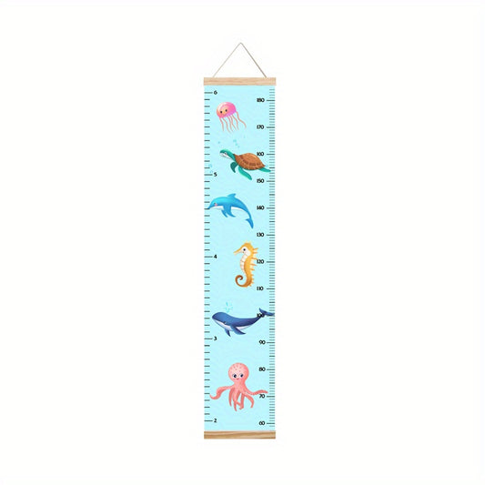 Sea World Canvas Growth Chart Kids Room Wall Decor