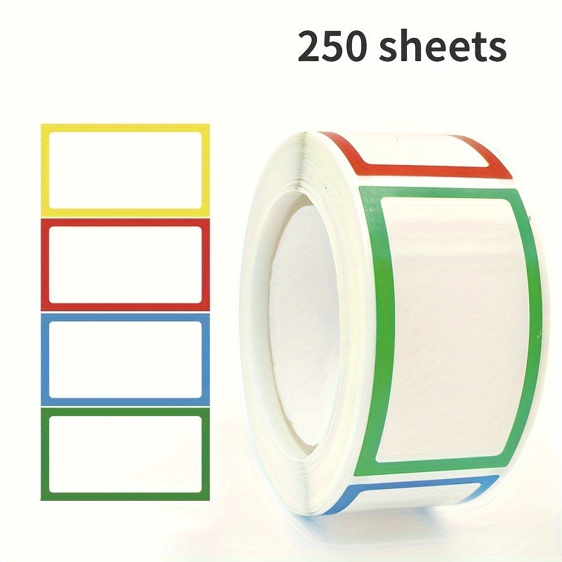 250 Colored Refrigerator Seasoning Jar Sticker Roll