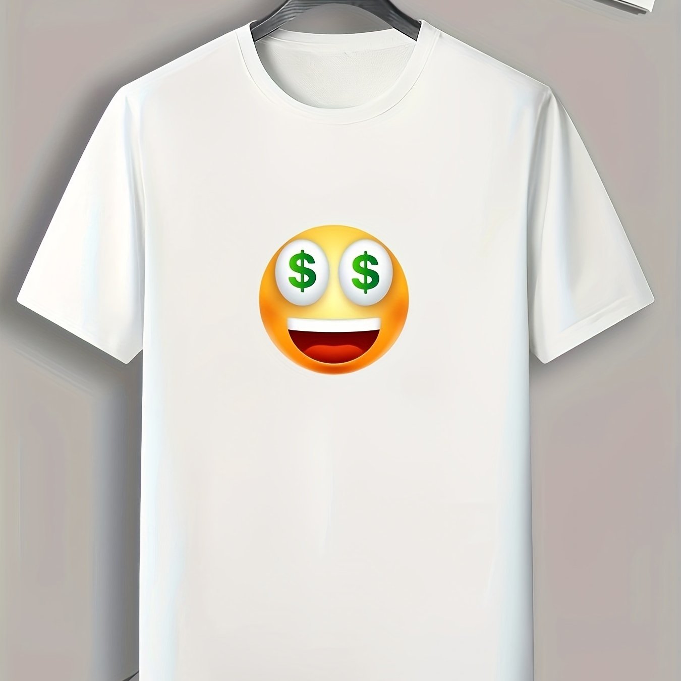 Money Lover Print Men's Comfy T-shirt for Outdoor Summer